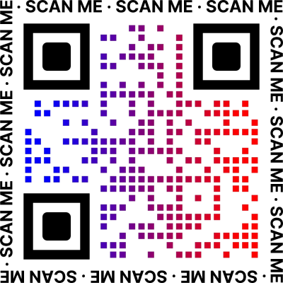 Colorful custom QR code template